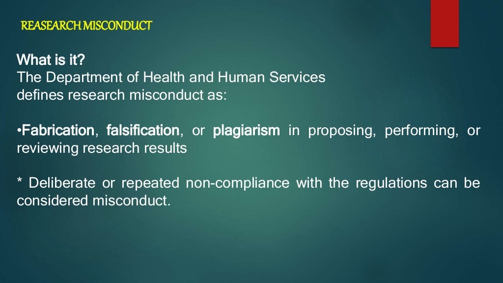 scientific misconduct