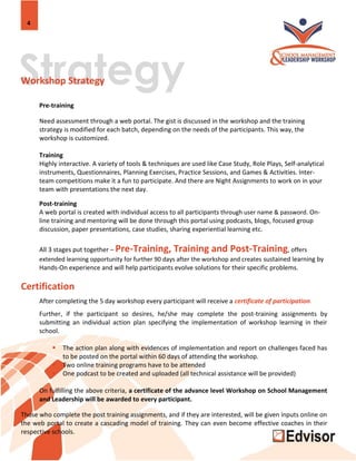 Training Workshop For School Principals & Leaders by CBSE | PDF