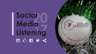   
20
17
Social
Media
Listening
 