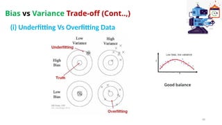 68
(i) Underfitting Vs Overfitting Data
Bias vs Variance Trade-off (Cont..,)
 