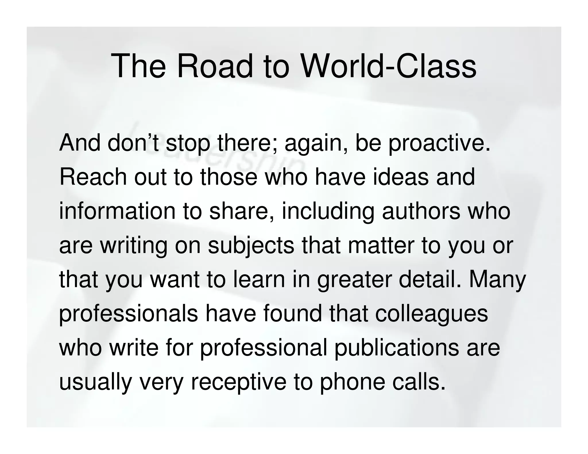 Supply Management Leadership