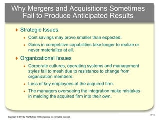 SM Lecture Eight - Mergers, Acquisitions and Alliances | PDF