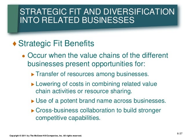 Corporate strategy relatedness and diversification