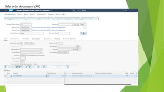 Sales order documents VA02
 