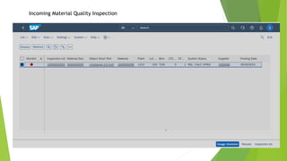 Incoming Material Quality Inspection
 