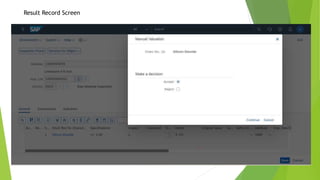 Result Record Screen
 