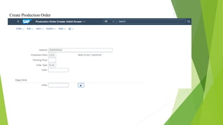 Create Production Order
 