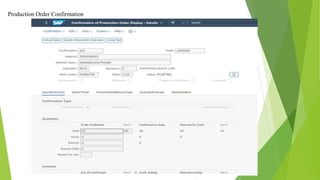 Production Order Confirmation
 