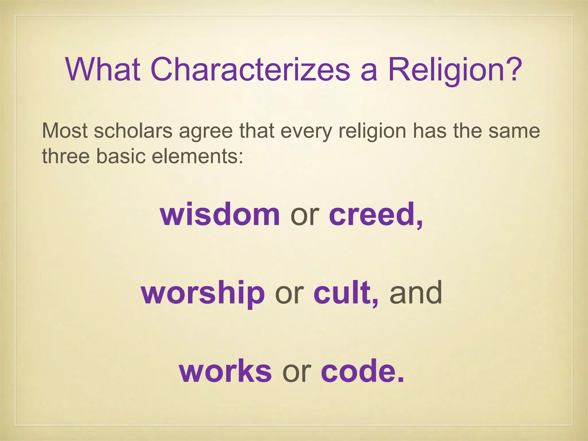 Introduction to World Religions | PPT