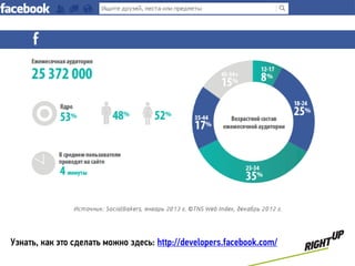 Узнать, как это сделать можно здесь: http://developers.facebook.com/
 