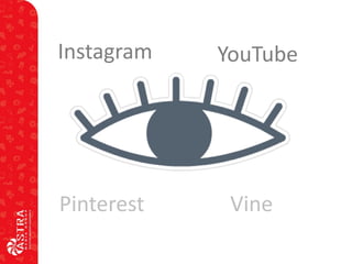 Instagram

YouTube

Pinterest

Vine

 