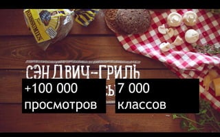 Native Ads 
+100 000 
просмотров 
7 000 
классов 
 