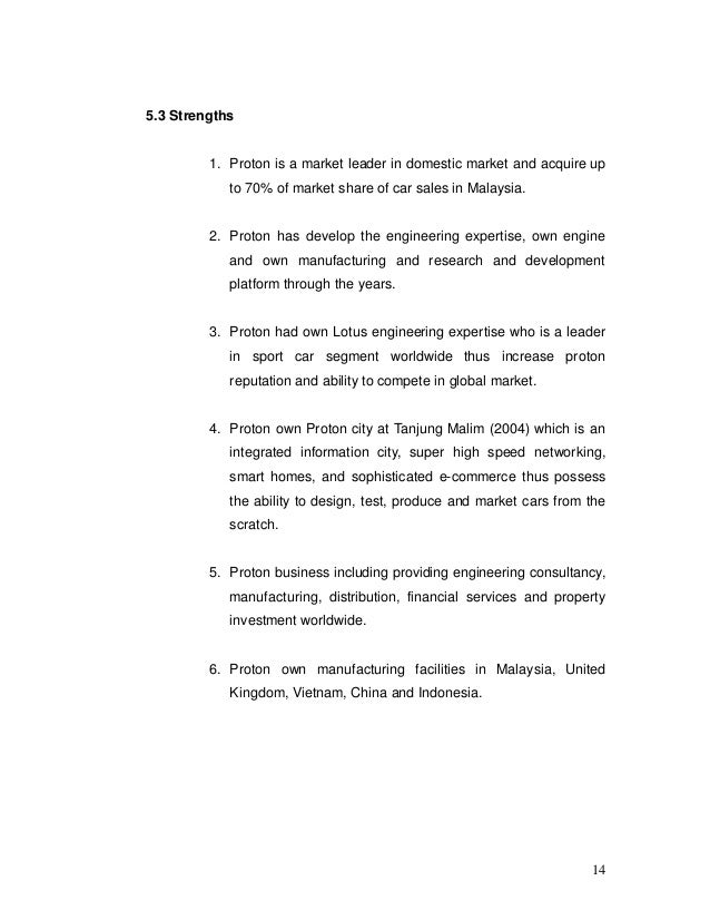 Proton Holding Strategic Marketing Management