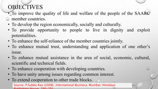 Saarc Development Goals SAARC ppt on international trade | PPTX