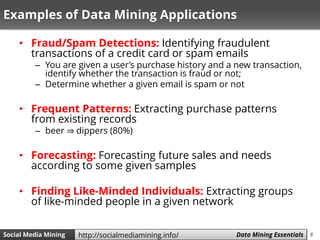 Social Media Mining - Chapter 5 (Data Mining Essentials)