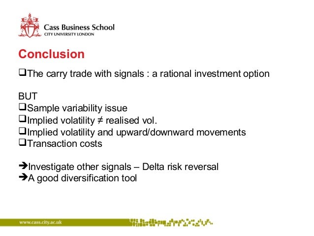 Options carry trade