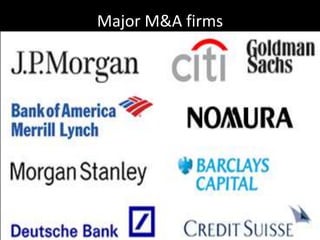 Major M&A firms
 