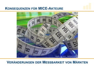 KONSEQUENZEN FÜR MICE-AKTEURE




                         Quelle: via Flickr : NetDoktor.de



VERÄNDERUNGEN DER MESSBARKEIT VON MÄRKTEN
 