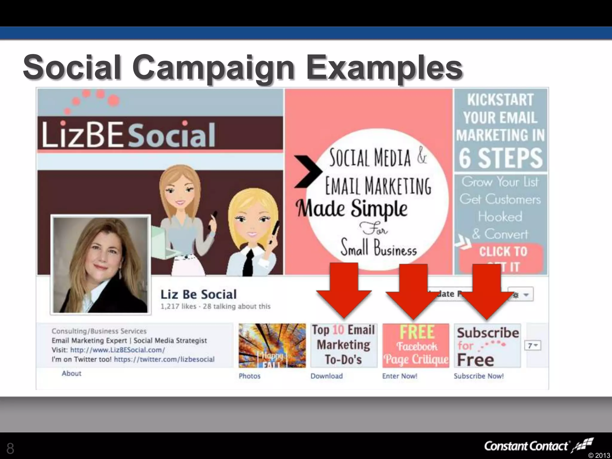 © 2013
Social Campaign Examples
8
 