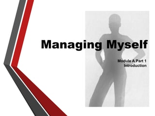 Managing Myself
Module A Part 1
Introduction
 