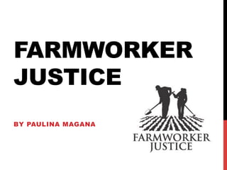 FARMWORKER
JUSTICE
BY PAULINA MAGANA
 