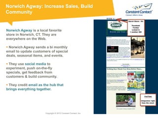 Norwich Agway: Increase Sales, Build
Community


Norwich Agway is a local favorite
store in Norwich, CT. They are
everywhe...