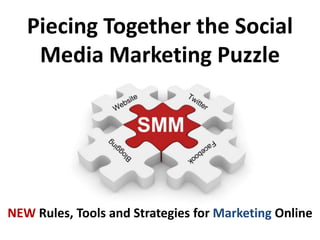 Piecing Together the Social Media Marketing Puzzle NEW Rules, Tools and Strategies for Marketing Online 
