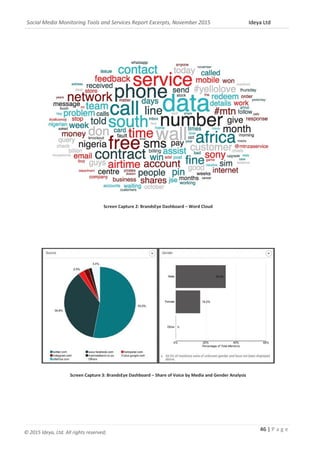 Social Media Monitoring Tools and Services Report 2015, 6th Edition - Public Excerpts