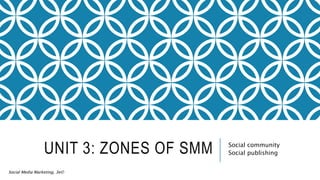 Social Media Marketing, 3e©
UNIT 3: ZONES OF SMM Social community
Social publishing
 