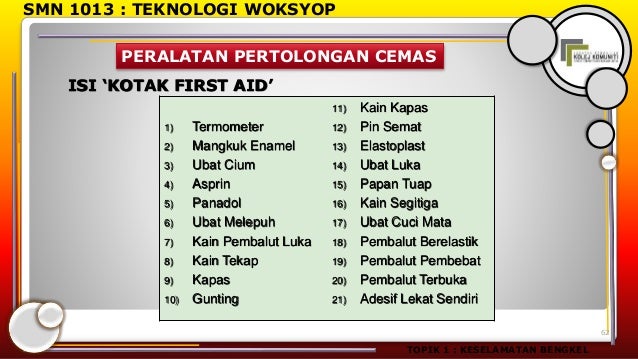 Smn 1013 topik 1 keselamatan dan pengelolaan bengkel