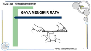 25
GAYA MENGIKIR RATA
SMN 1013 : TEKNOLOGI WOKSYOP
TOPIK 2 : PERALATAN TANGAN
 