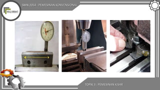 SMN 2054 : PEMESINAN KONVENSIONAL
TOPIK 3 : PEMESINAN KISAR
 