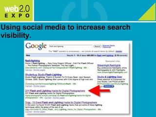 Using social media to increase search visibility. 