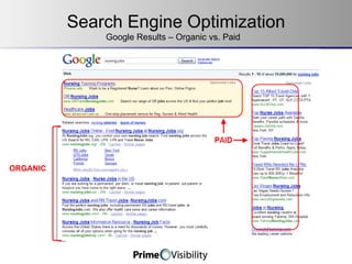 Search Engine Optimization Google Results – Organic vs. Paid ORGANIC 