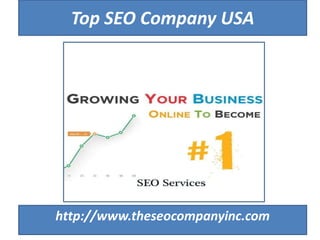 Top SEO Company USA
http://www.theseocompanyinc.com