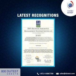 Dutest recognization-certification