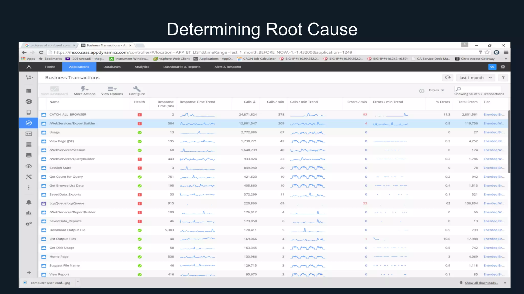Determining Root Cause
 