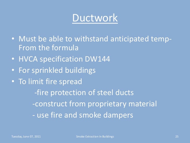 Smoke extraction in buildings