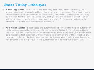 Smoke Testing | PDF