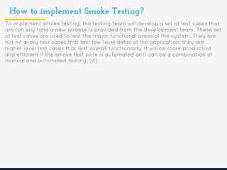 Smoke Testing | PDF
