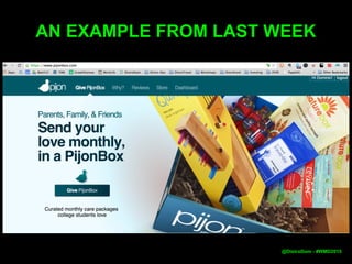 AN EXAMPLE FROM LAST WEEK
@DistroDom - #WMD2015
 