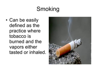 cigarette definition Smoking