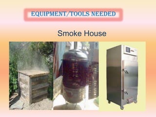 Equipment/tools needed

      Smoke House
 