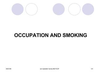 OCCUPATION AND SMOKING 