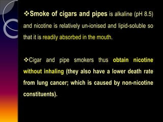 is cigarette smoke acidic or alkaline Chemicals in Cigarettes and Tobacco: What's Burning? The Central Role of pH