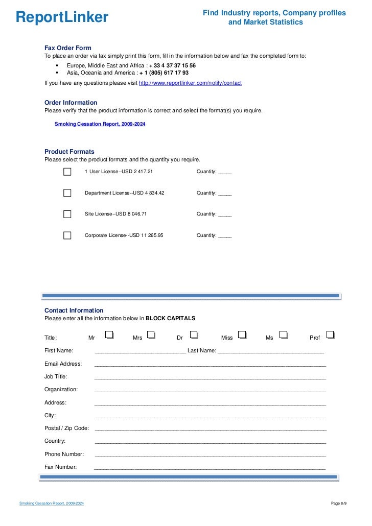 Smoking Cessation Report, 20092024