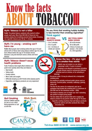 CANSA No Tobacco Infographic