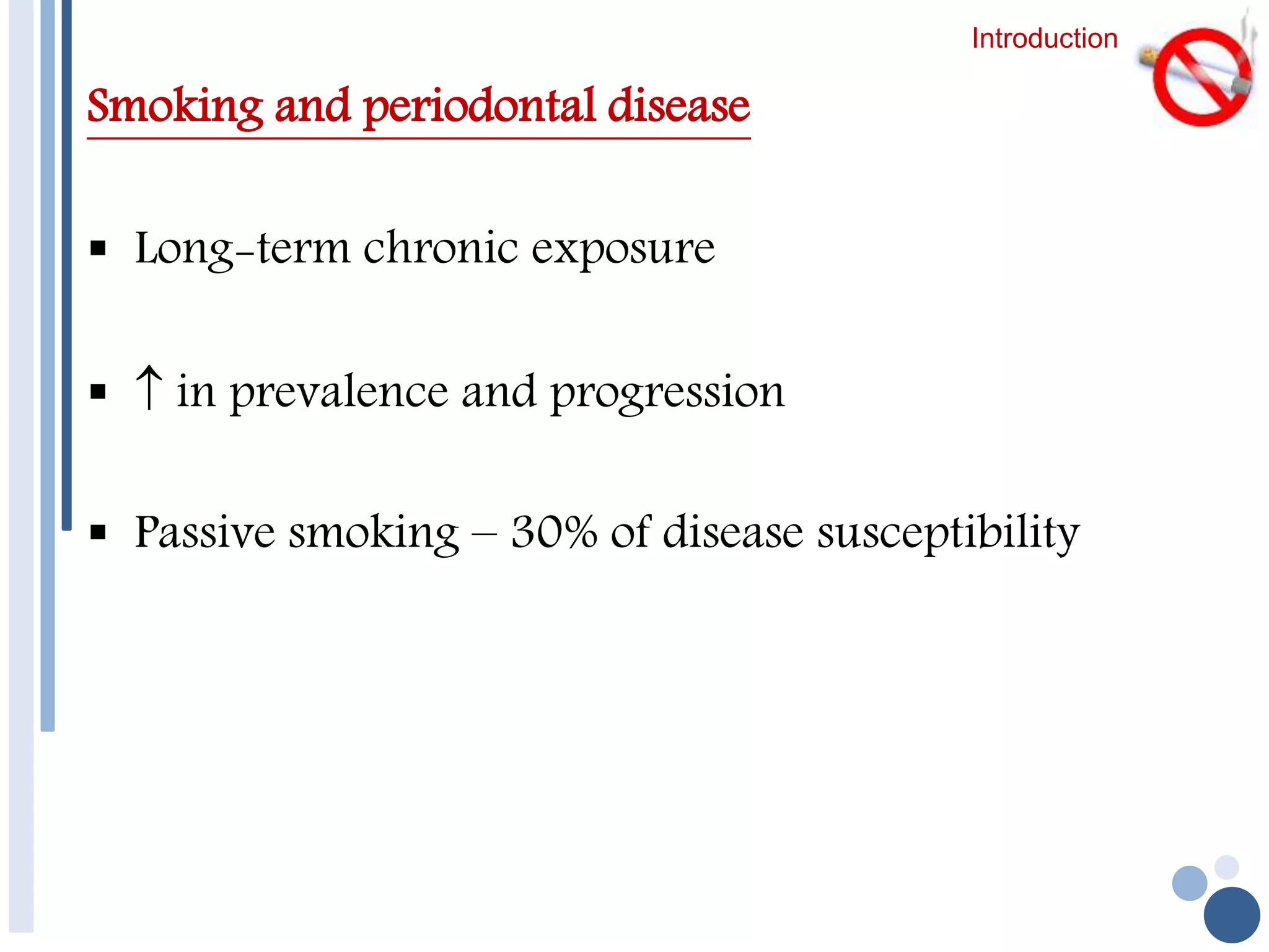 Smoking and periodontal diseases PPT