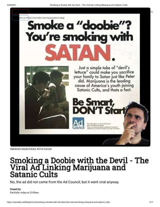 Smoking Marijuana with Satan - New Viral Ad Makes Many Laugh