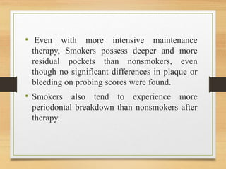 Smoking and Periodontal Disease presentation | PPTX